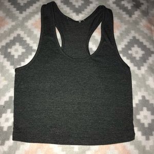 Gray crop top